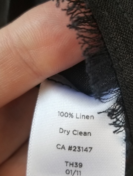 NEW! TALBOTS Black Linen Tank Top Raw Hem Design 8P. - Picture 4 of 6